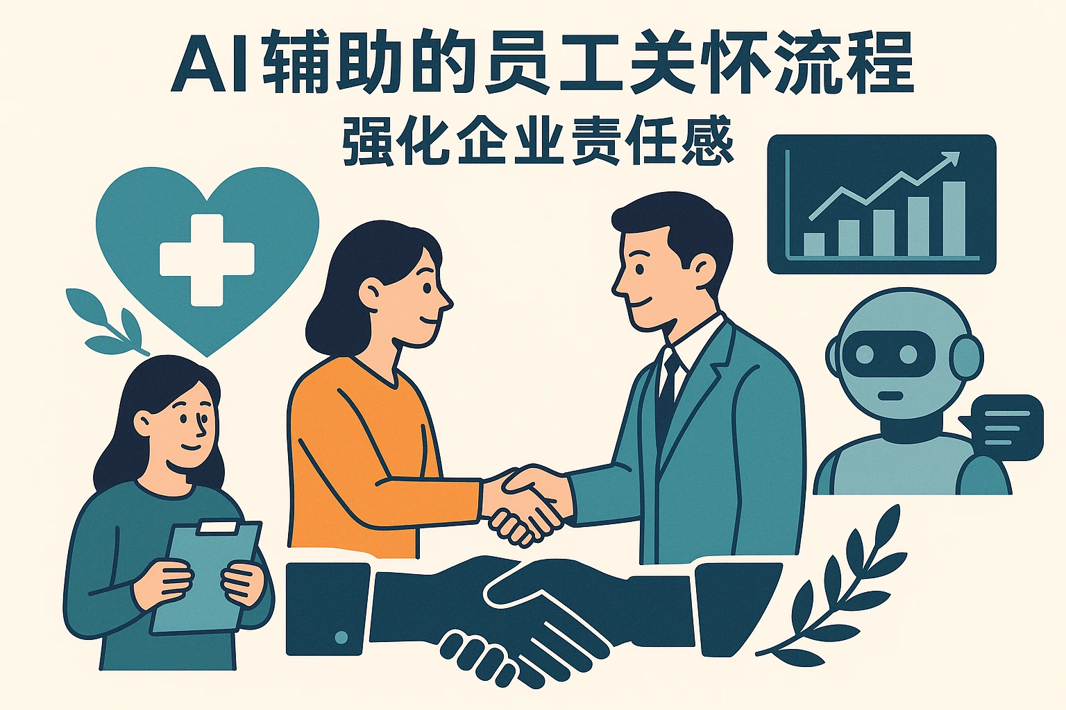 AI辅助的员工关怀流程，强化企业责任感