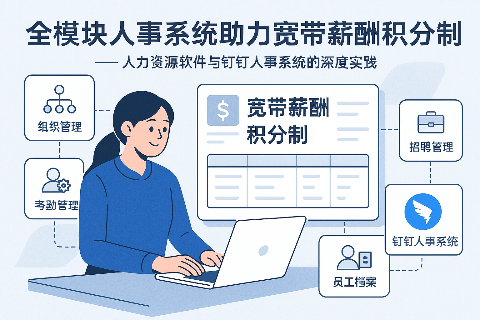 全模块人事系统助力宽带薪酬积分制落地——人力资源软件与钉钉人事系统的深度实践