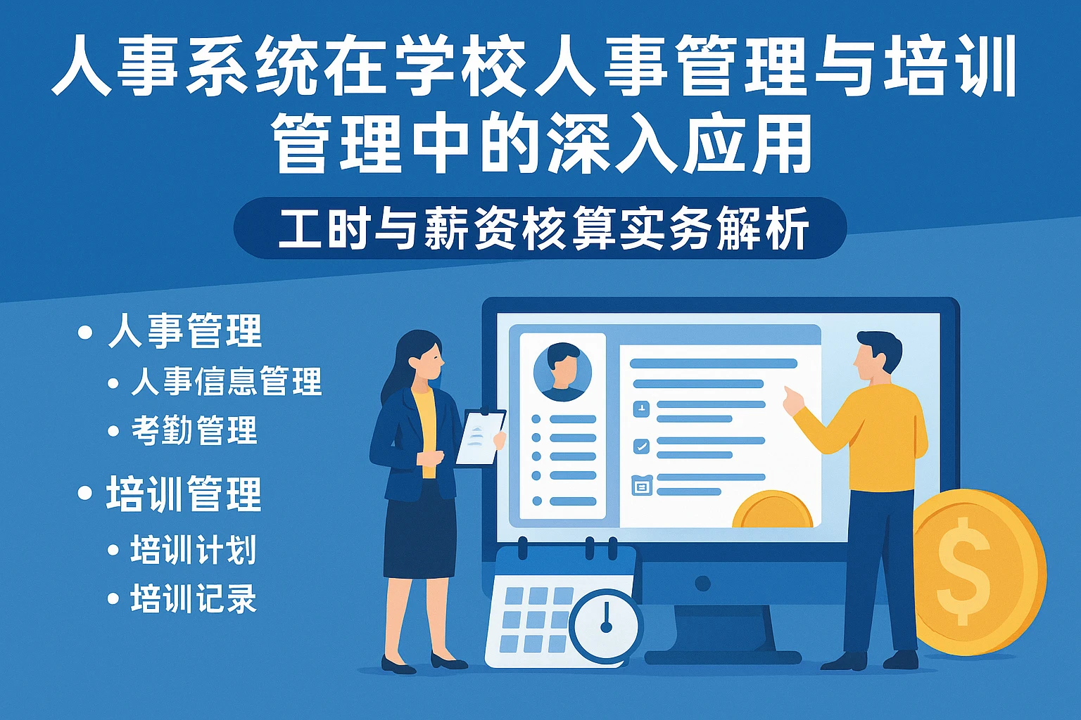 人事系统在学校人事管理与培训管理中的深入应用——工时与薪资核算实务解析