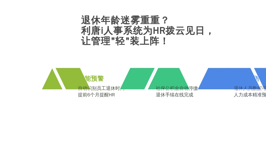 退休年龄迷雾重重？利唐i人事人事系统为HR拨云见日，让管理“轻”装上阵！