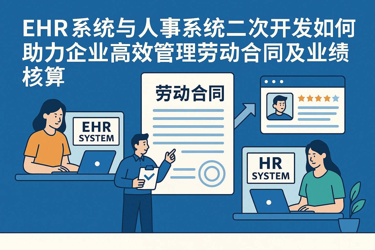 EHR系统与人事系统二次开发如何助力企业高效管理劳动合同及业绩核算