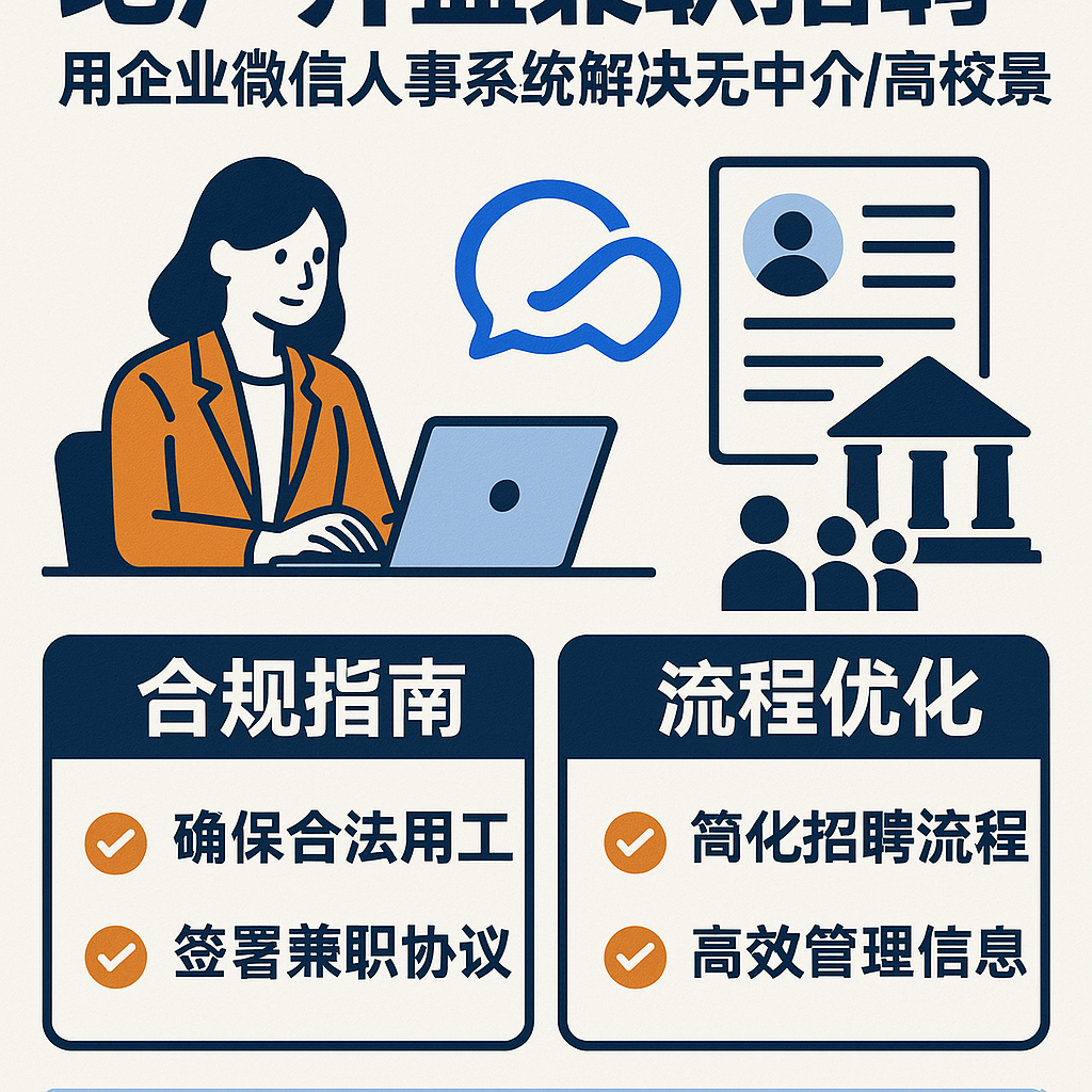 地产开盘兼职招聘破局：用企业微信人事系统解决无中介/高校场景，附合规与流程优化指南