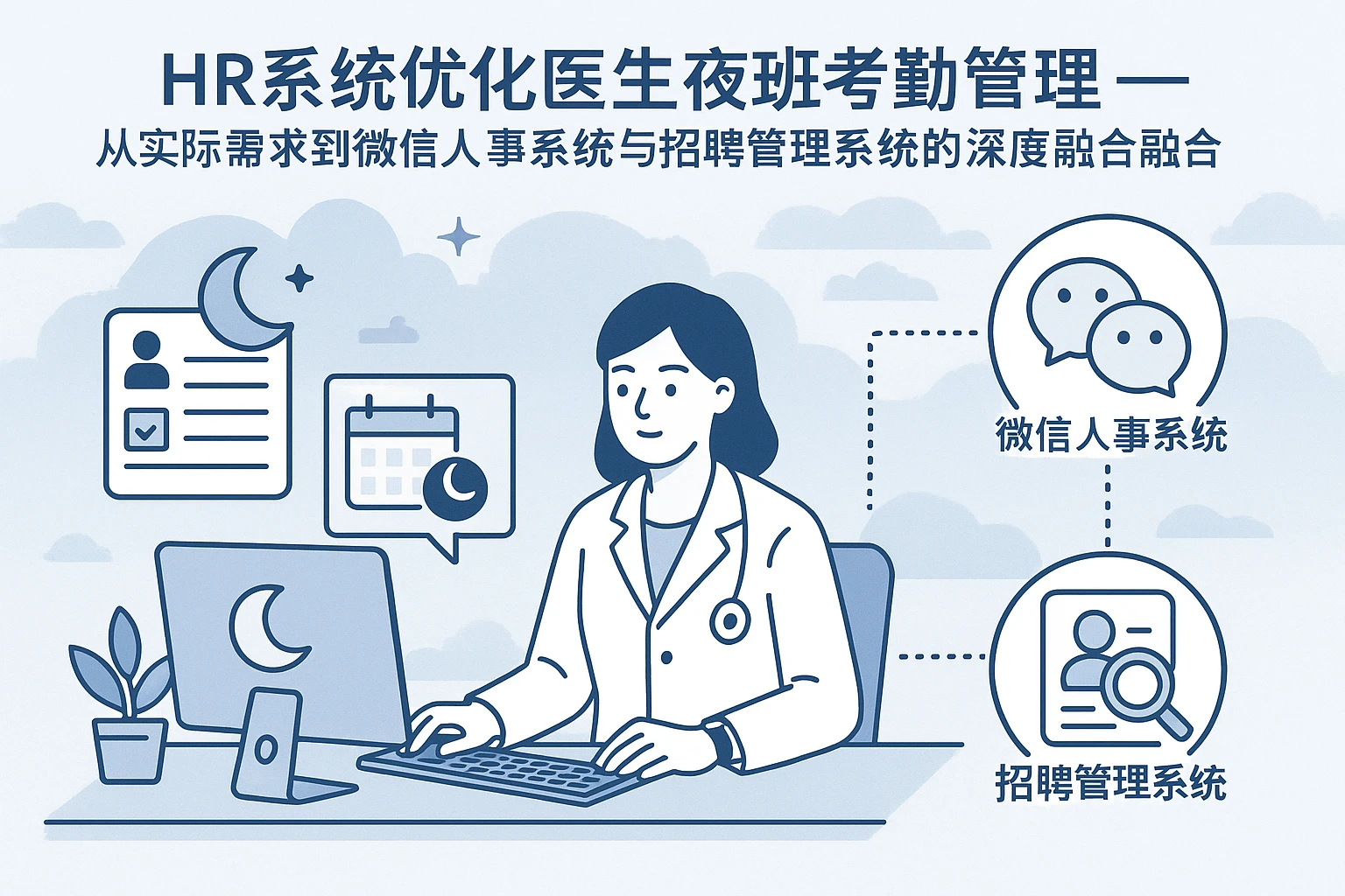 HR系统优化医生夜班考勤管理 —— 从实际需求到微信人事系统与招聘管理系统的深度融合