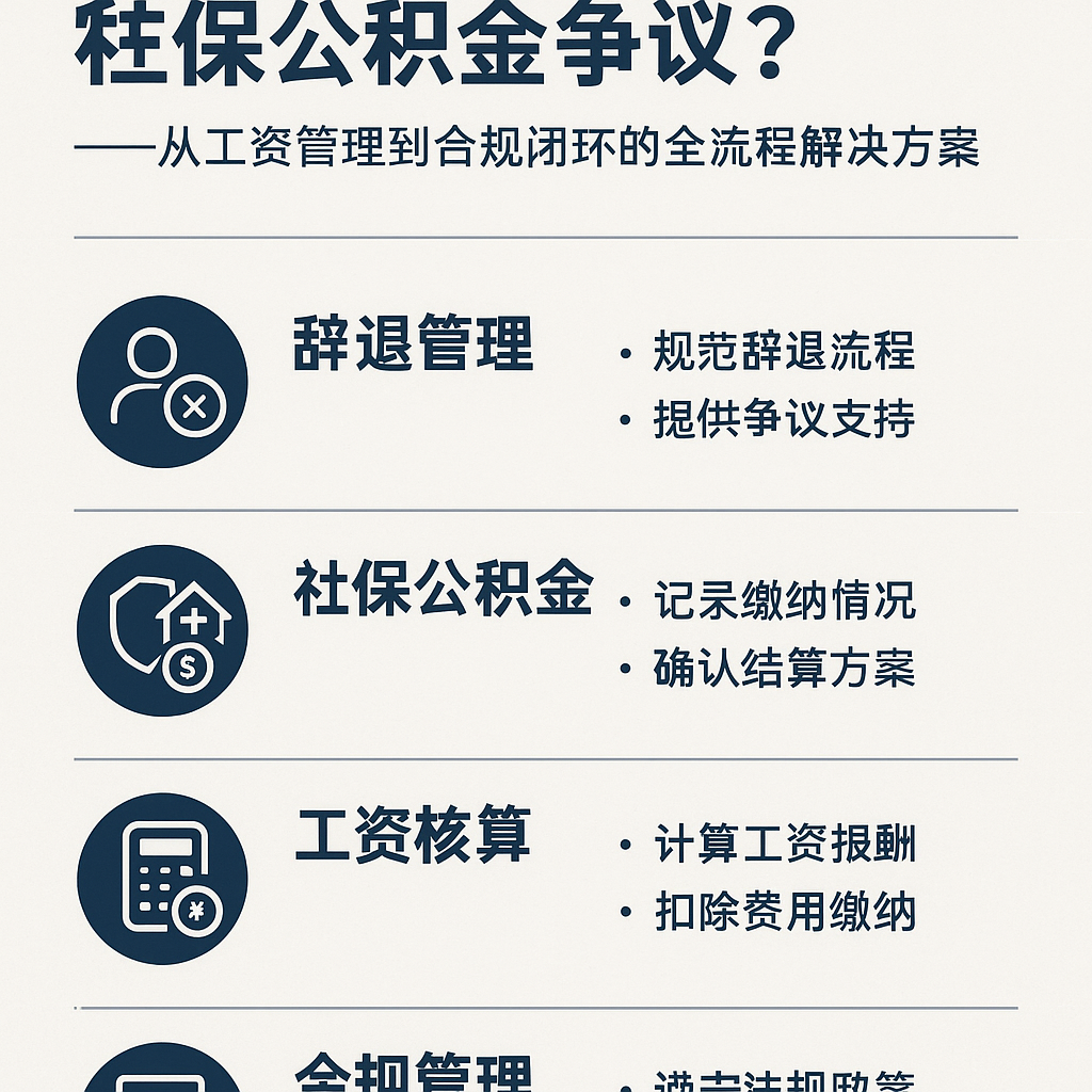 国企人力资源系统如何破解辞退场景中的社保公积金争议？——从工资管理到合规闭环的全流程解决方案