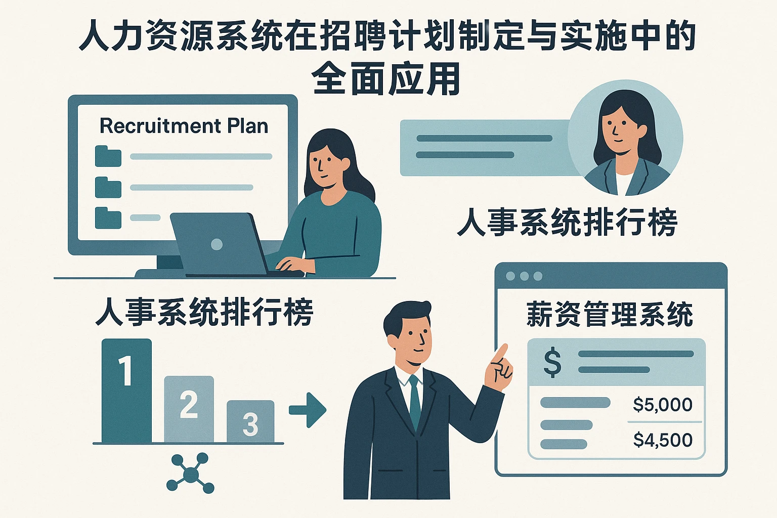 人力资源系统在招聘计划制定与实施中的全面应用：人事系统排行榜与薪资管理系统集成优化实践