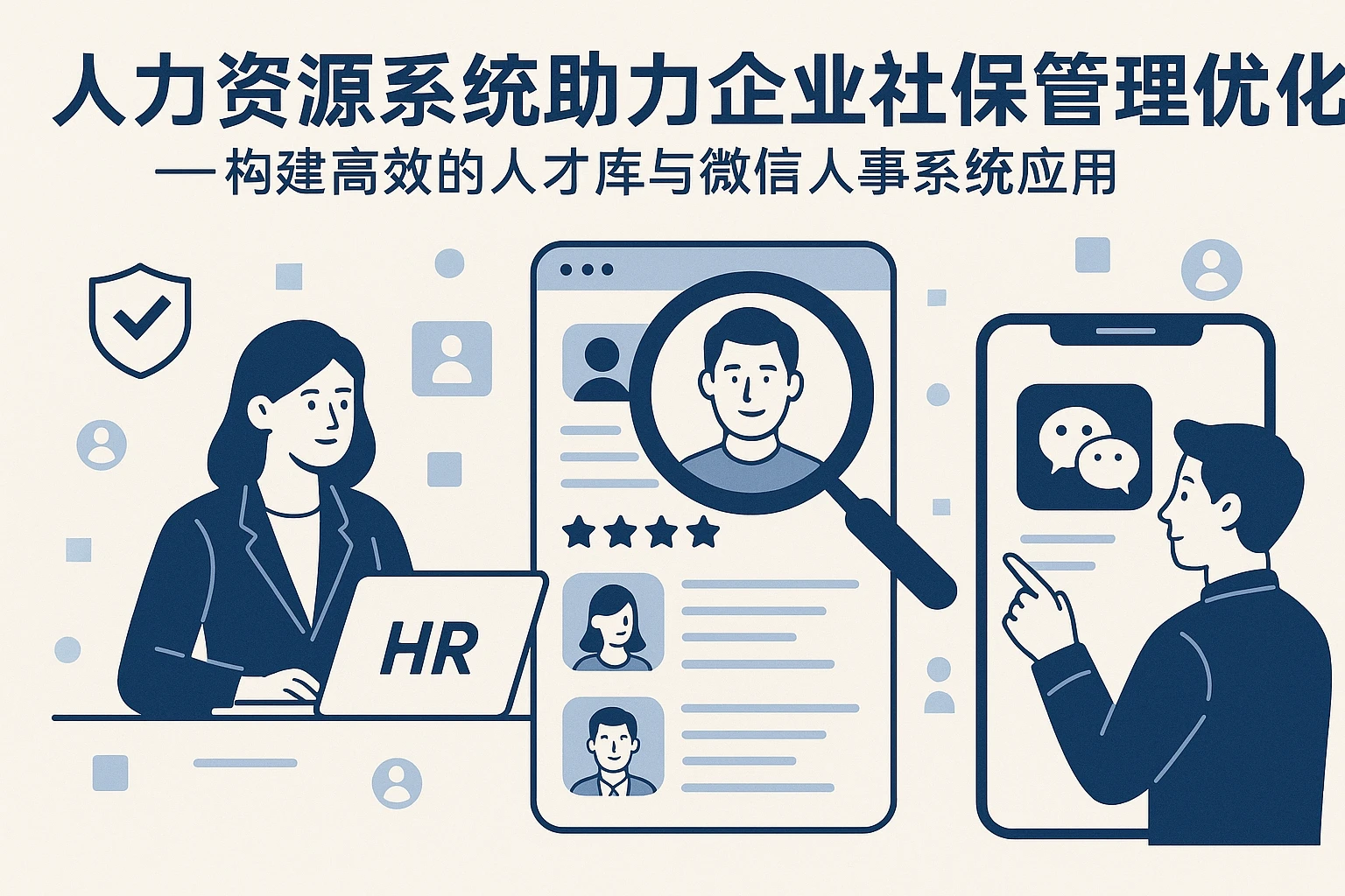 人力资源系统助力企业社保管理优化 —— 构建高效的人才库与微信人事系统应用