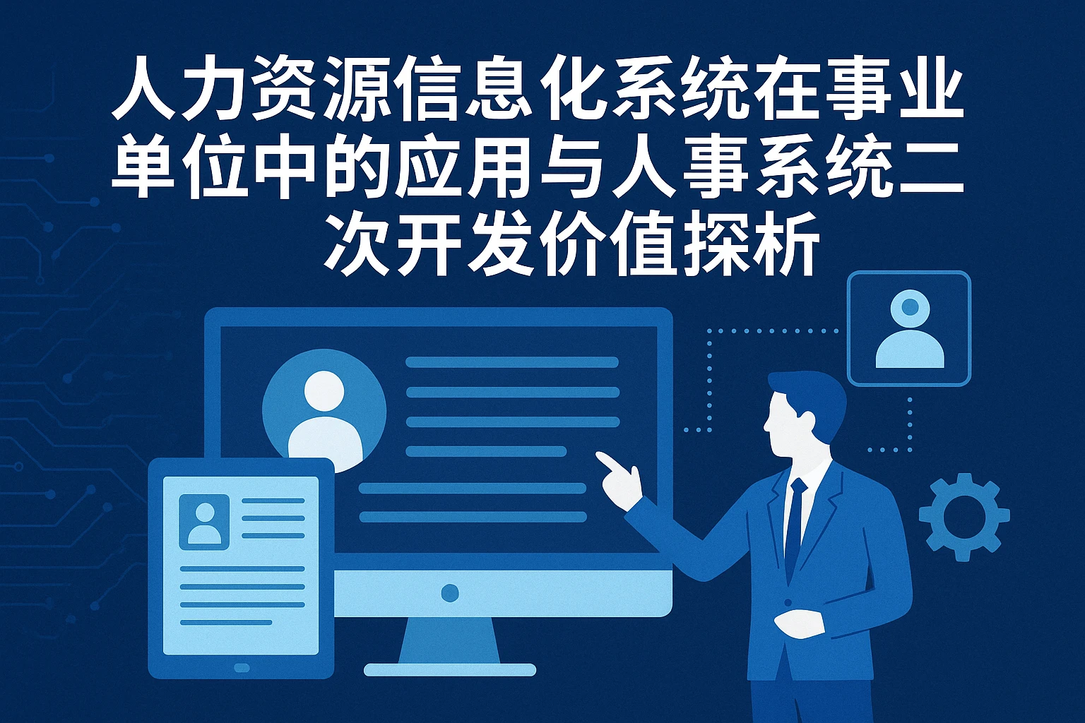 人力资源信息化系统在事业单位中的应用与人事系统二次开发价值探析