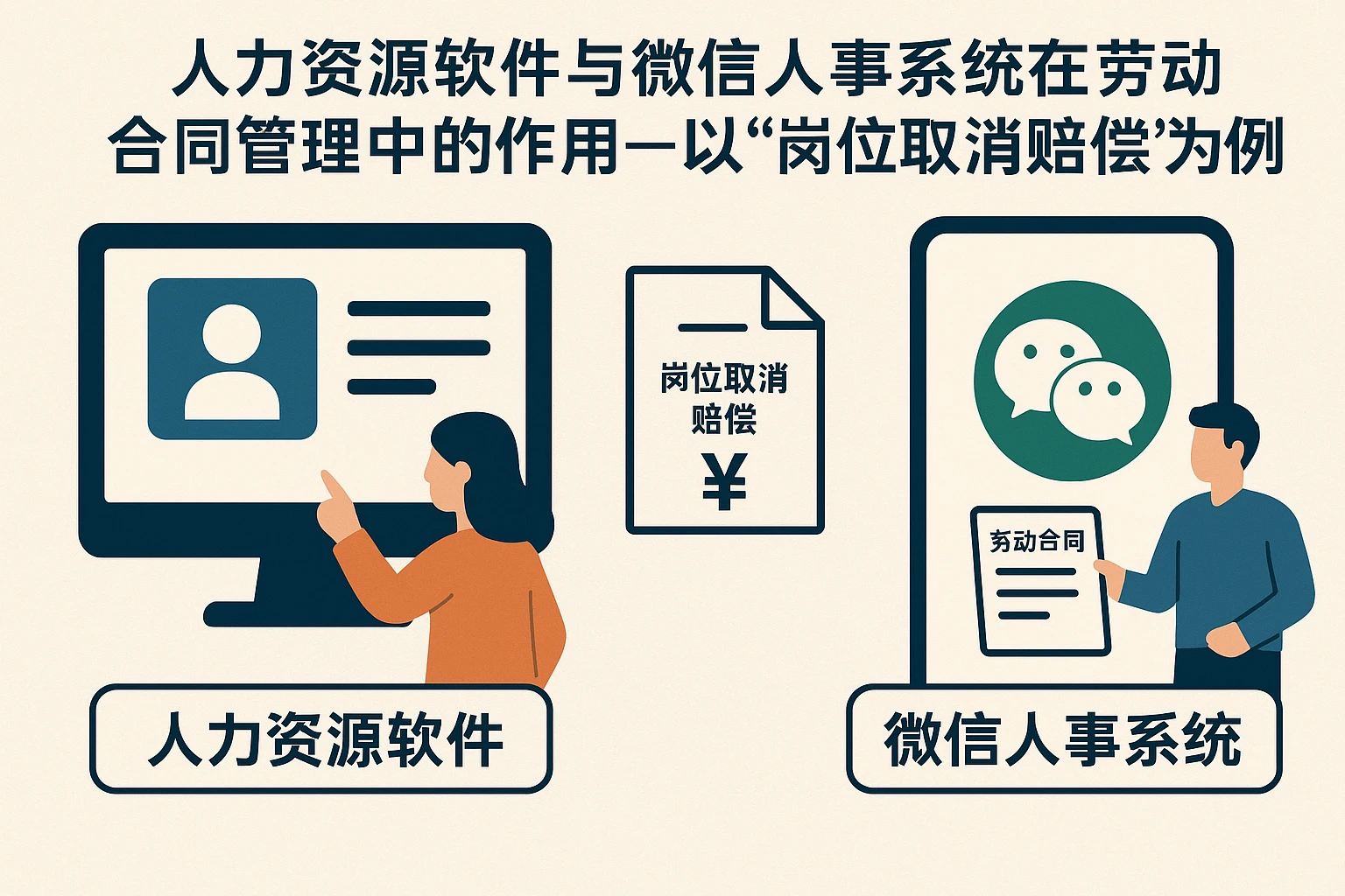 人力资源软件与微信人事系统在劳动合同管理中的作用——以“岗位取消赔偿”为例