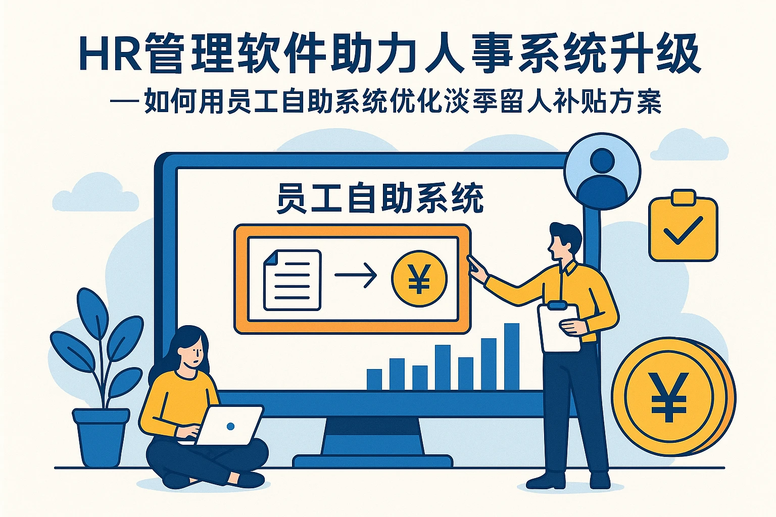 HR管理软件助力人事系统升级——如何用员工自助系统优化淡季留人补贴方案
