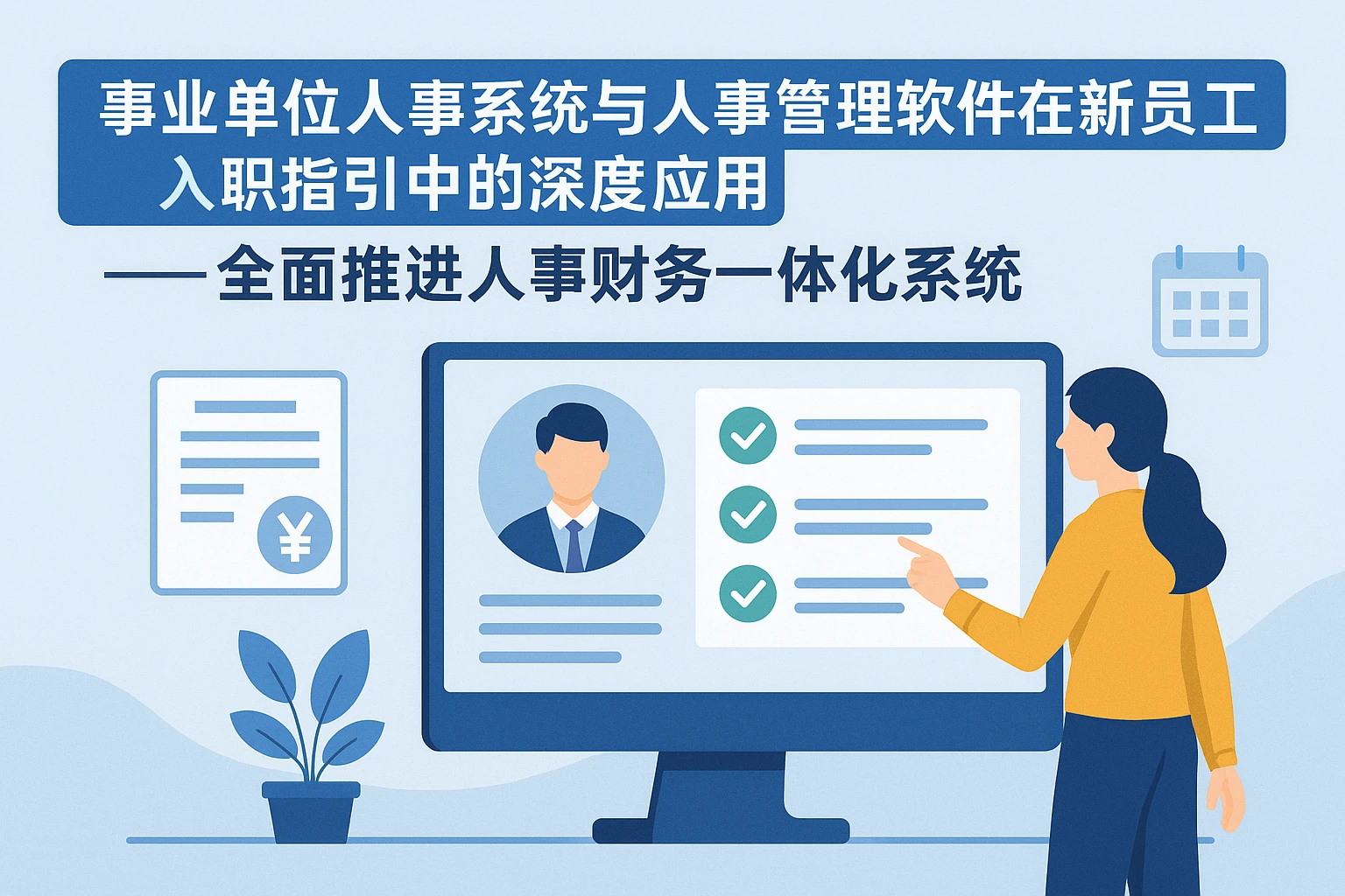 事业单位人事系统与人事管理软件在新员工入职指引中的深度应用——全面推进人事财务一体化系统
