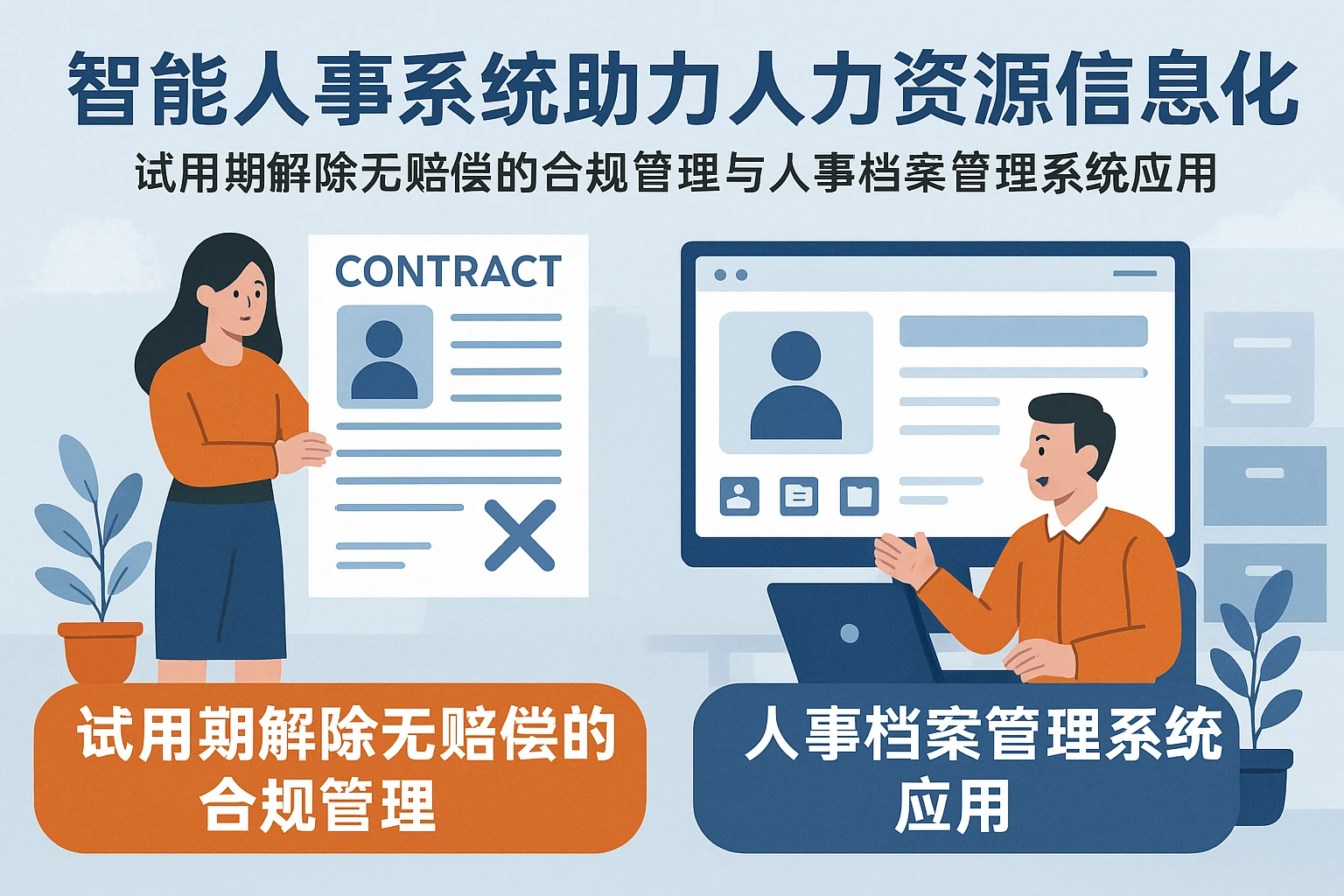 智能人事系统助力人力资源信息化——试用期解除无赔偿的合规管理与人事档案管理系统应用