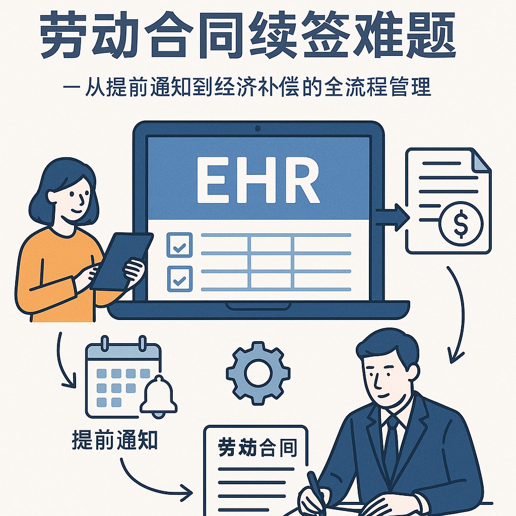 EHR系统助力企业解决劳动合同续签难题：从提前通知到经济补偿的全流程管理