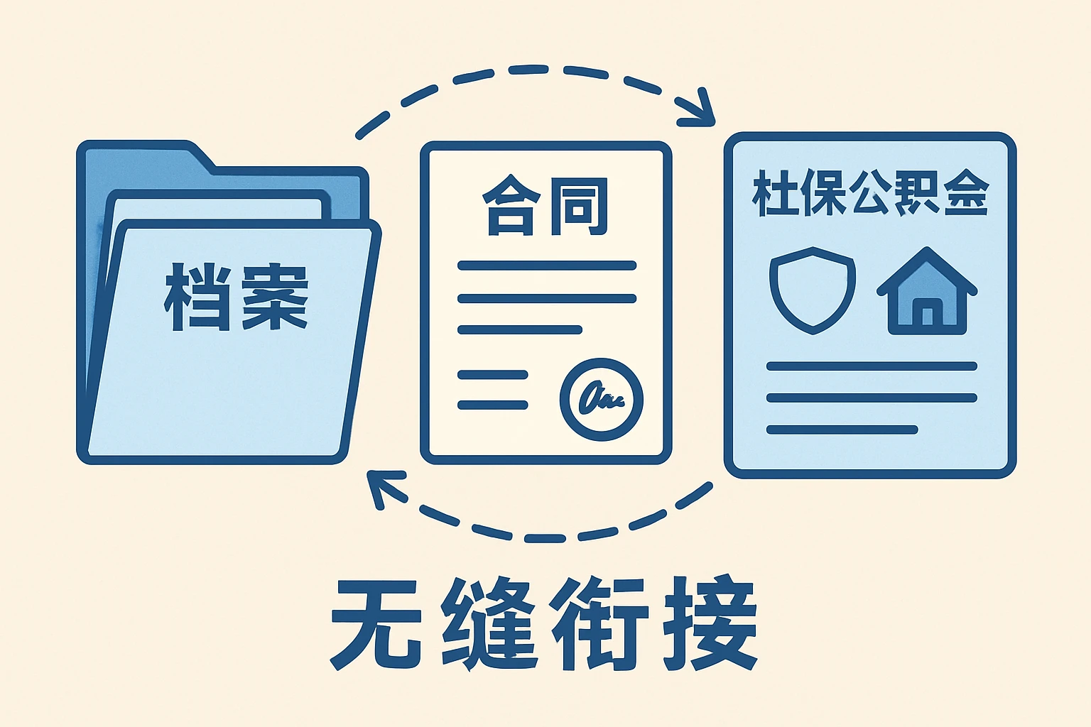 档案、合同、社保公积金无缝衔接
