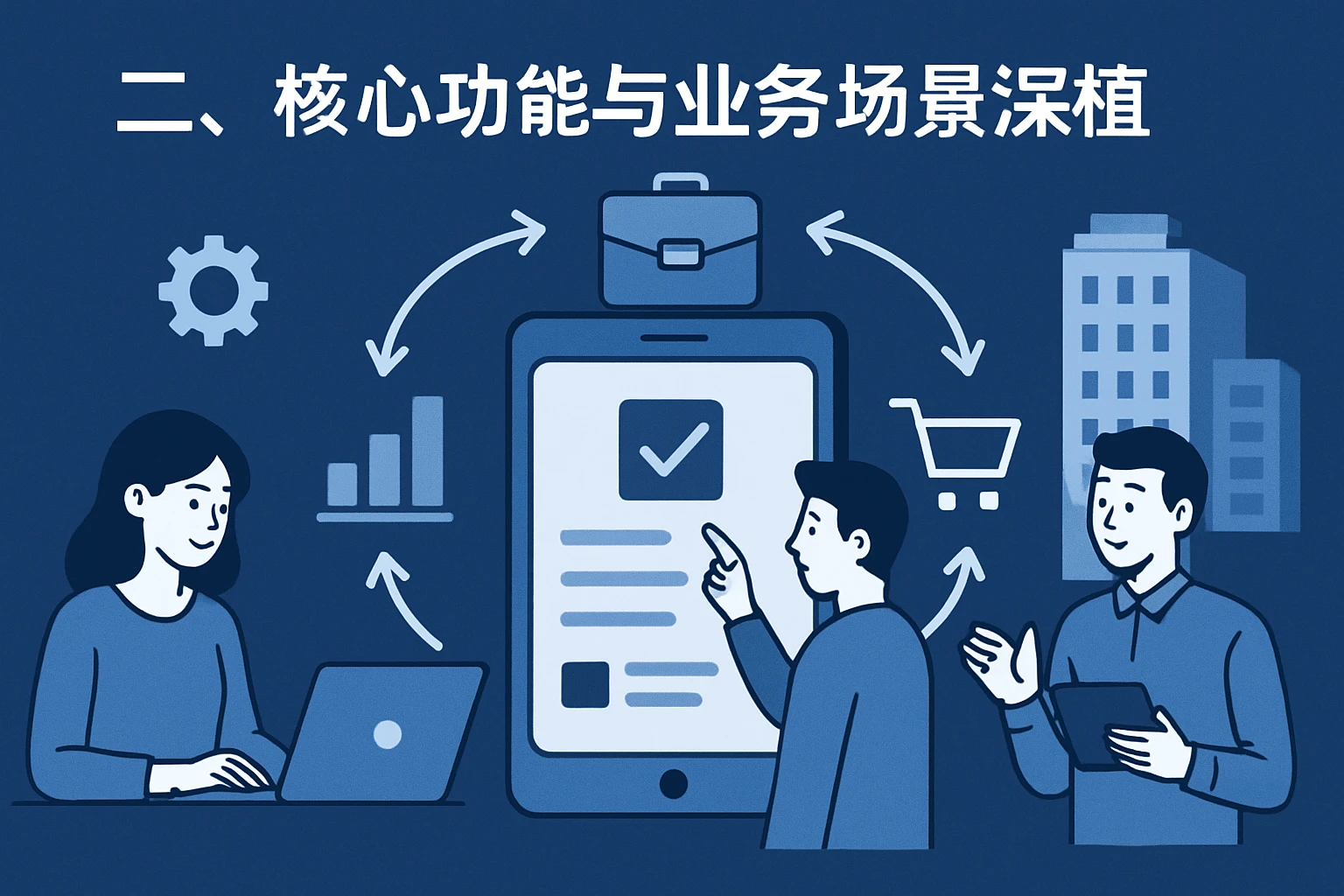 二、核心功能与业务场景深植