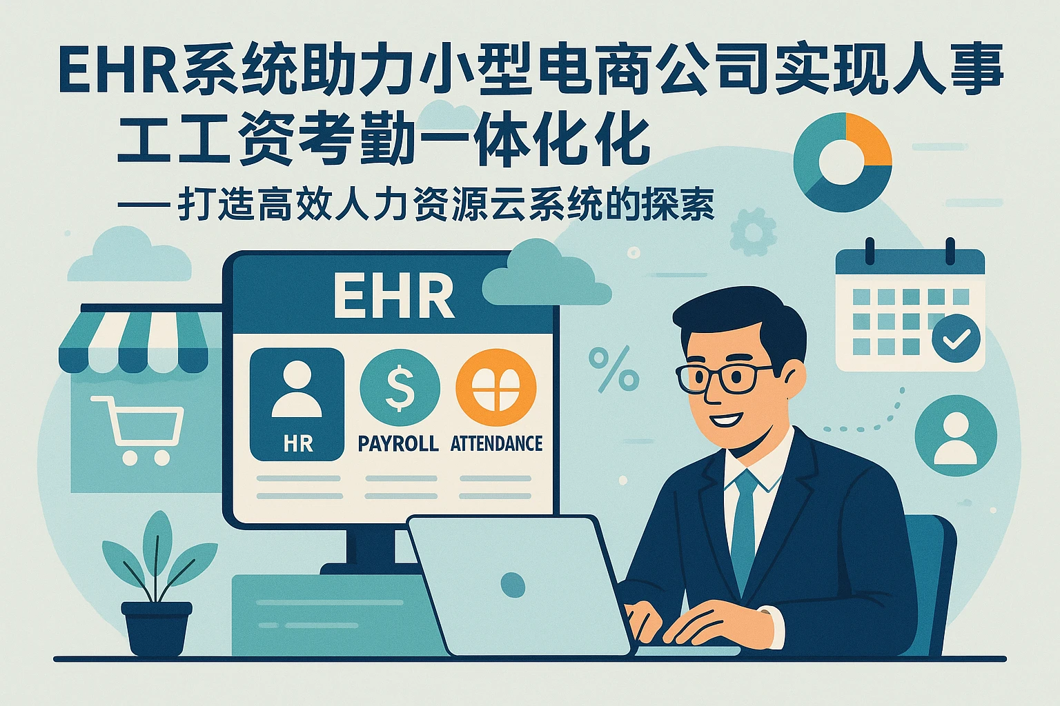 EHR系统助力小型电商公司实现人事工资考勤一体化 —— 打造高效人力资源云系统的探索