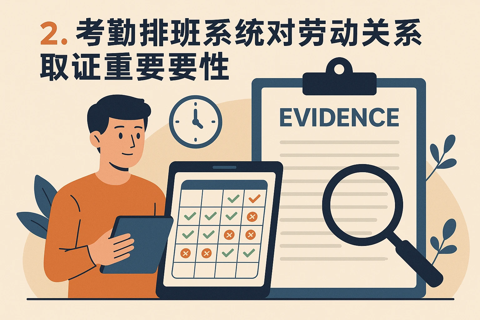 2. 考勤排班系统对劳动关系取证的重要性