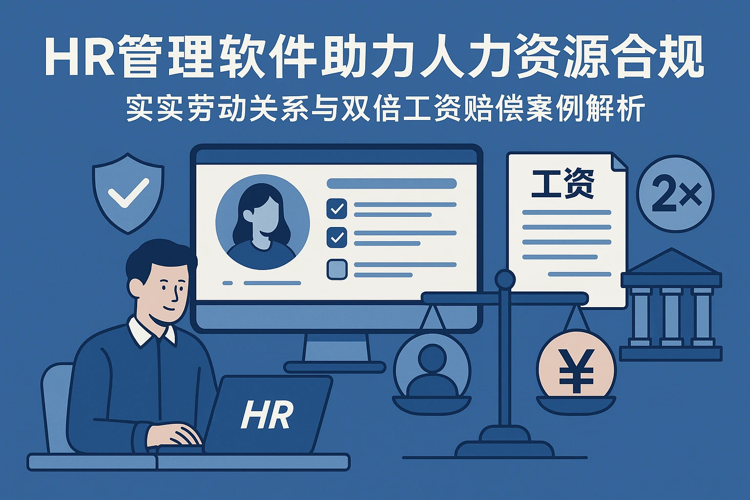 HR管理软件助力人力资源合规:事实劳动关系与双倍工资赔偿案例解析