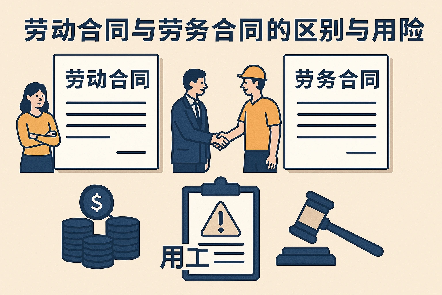 劳动合同与劳务合同的区别与用工风险