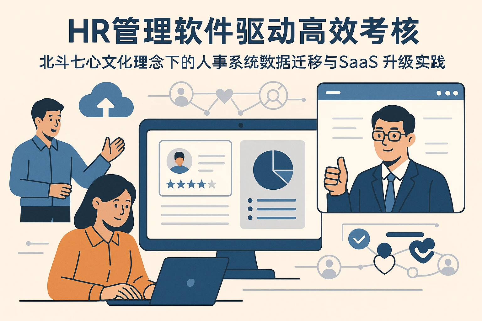 HR管理软件驱动高效考核：北斗七心文化理念下的人事系统数据迁移与SaaS升级实践
