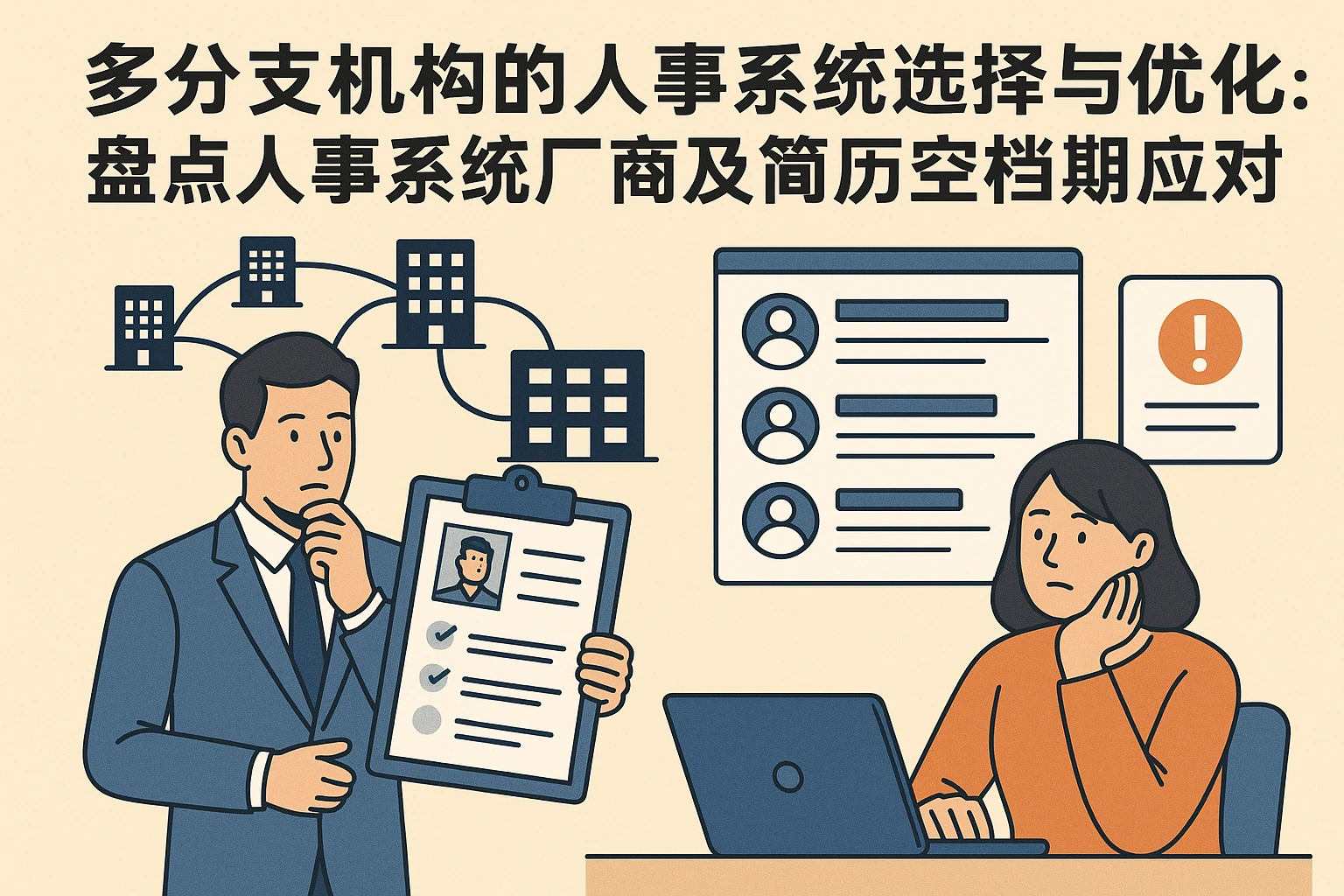 多分支机构的人事系统选择与优化：盘点人事系统厂商及简历空档期应对