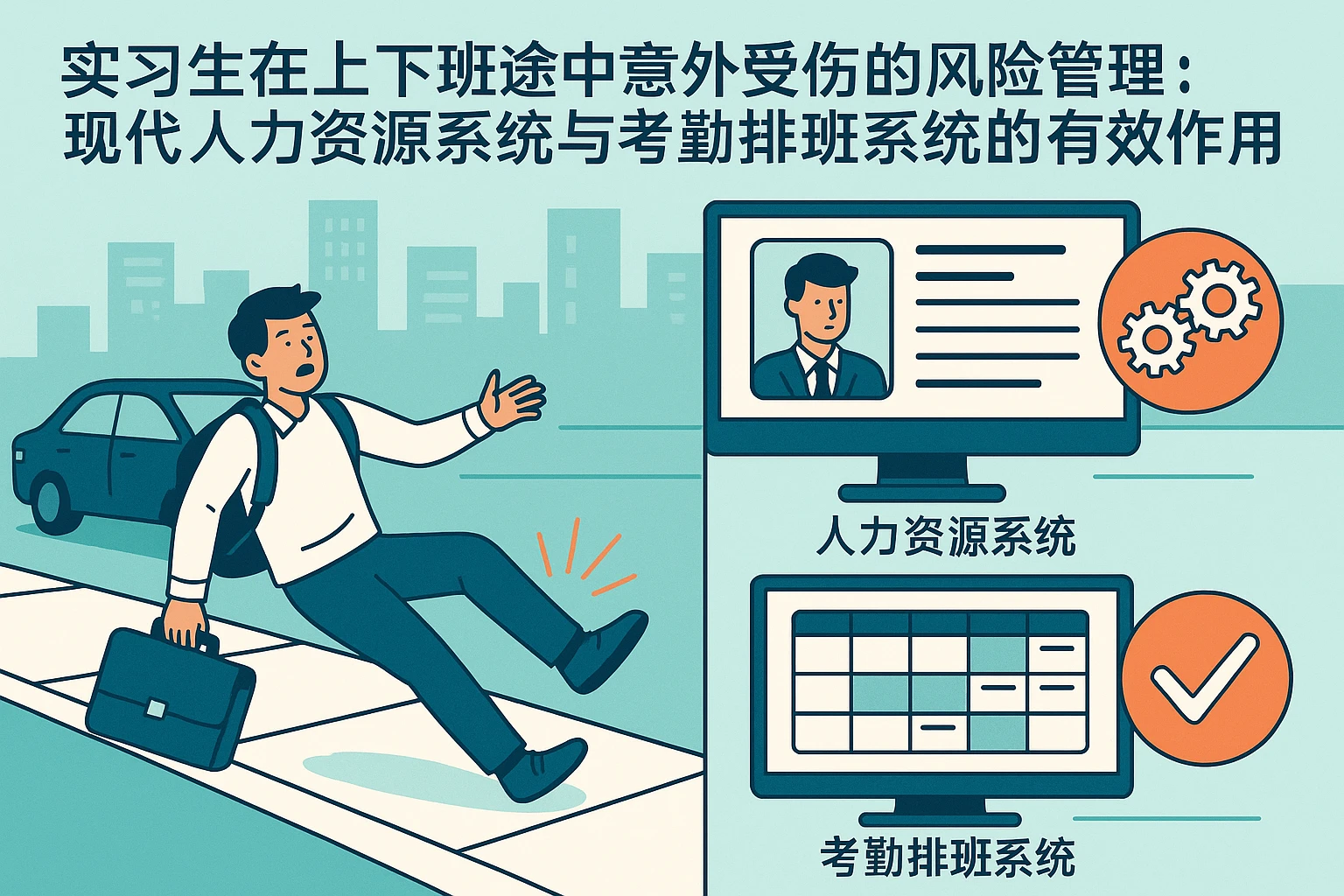 实习生在上下班途中意外受伤的风险管理:现代人力资源系统与考勤排班系统的有效作用