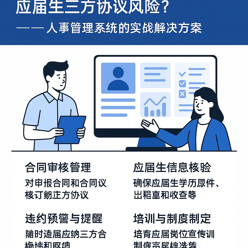 零售业人事系统如何助力企业规避应届生三方协议风险？——人事管理系统的实战解决方案