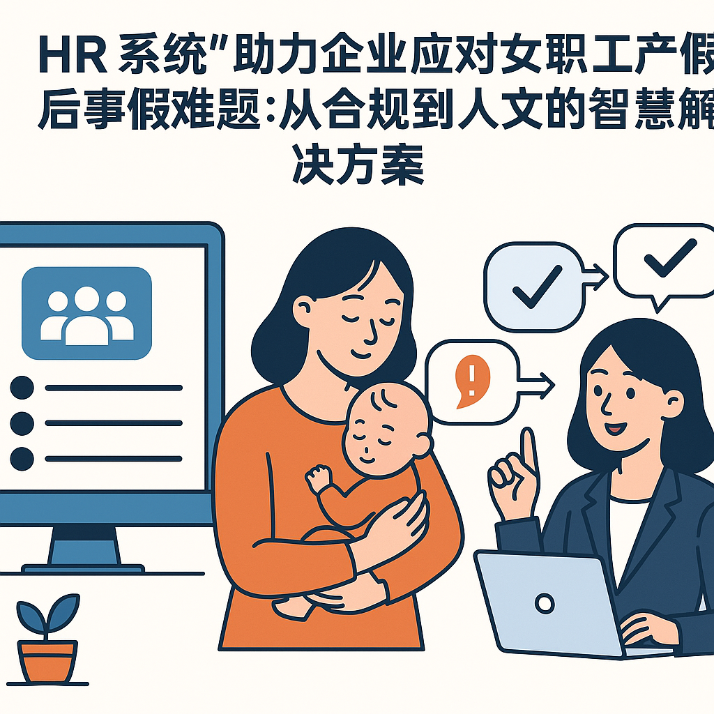 HR系统助力企业应对女职工产假后事假难题：从合规到人文的智慧解决方案