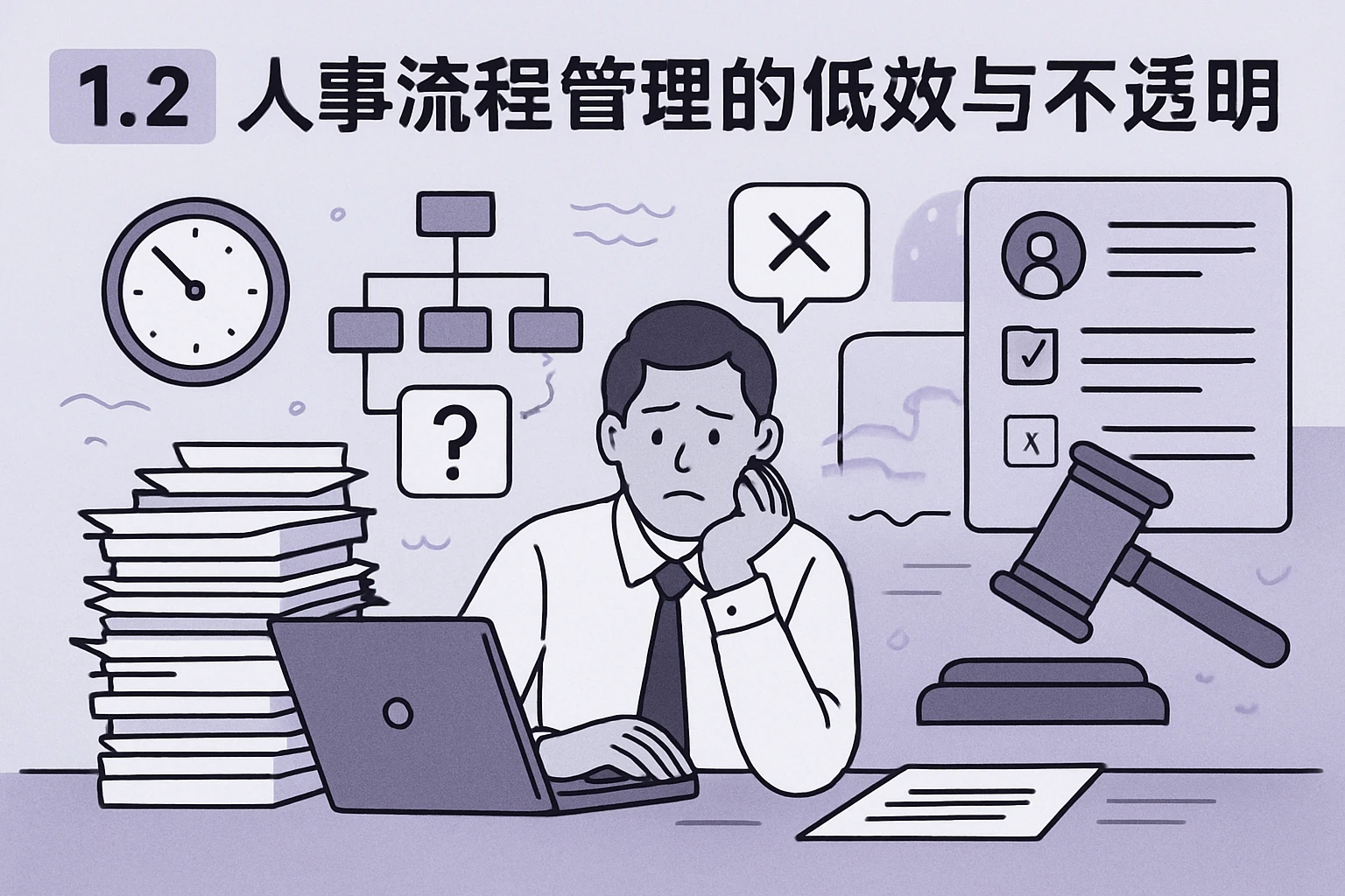 1.2 人事流程管理的低效与不透明