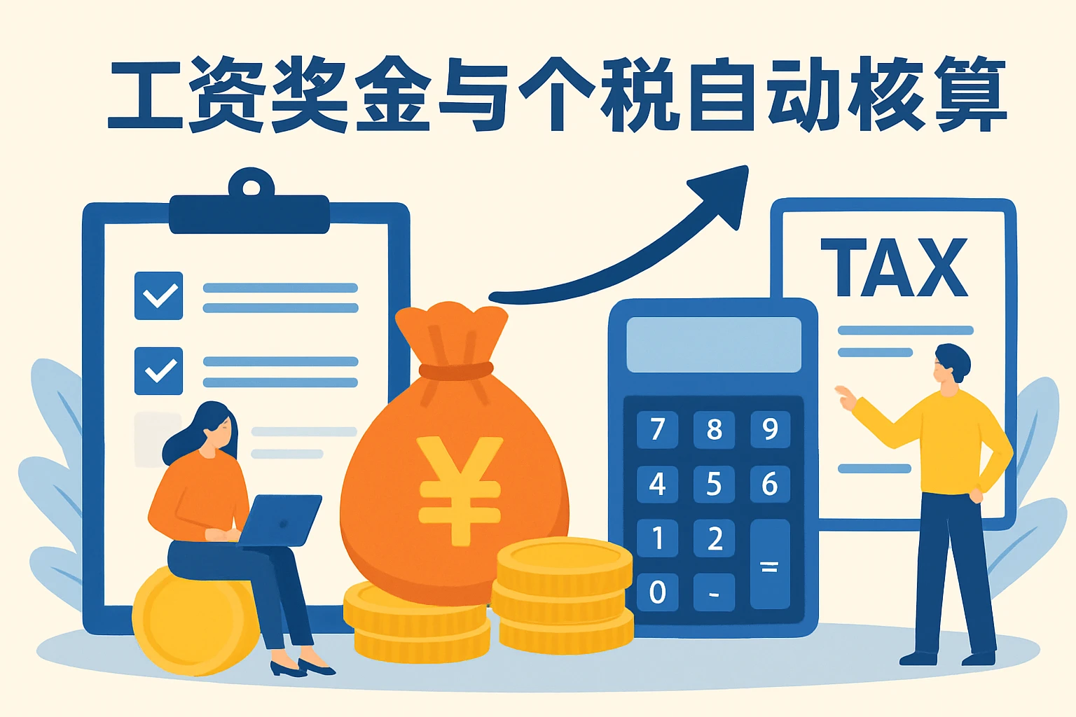 工资奖金与个税自动核算