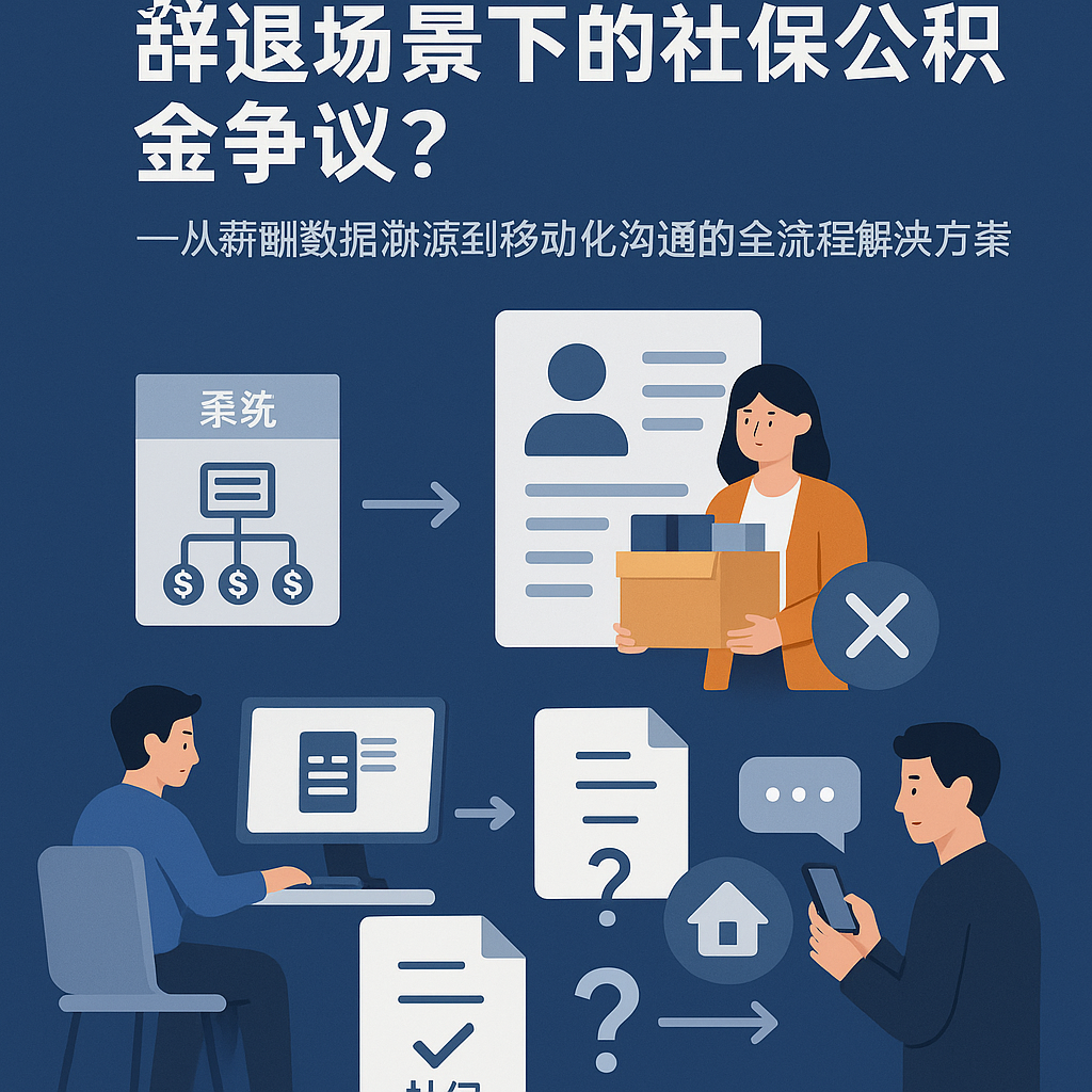 人事管理系统如何破解辞退场景下的社保公积金争议？——从薪酬数据溯源到移动化沟通的全流程解决方案