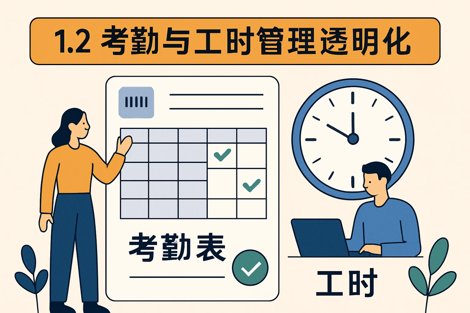 1.2 考勤与工时管理透明化