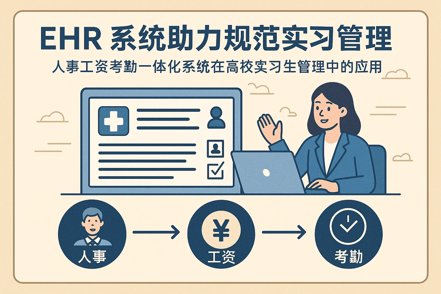 EHR系统助力规范实习管理：人事工资考勤一体化系统在高校实习生管理中的应用