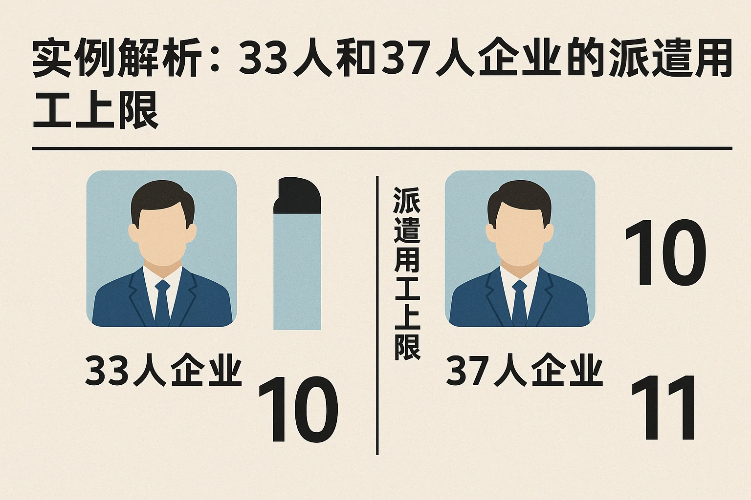 实例解析：33人和37人企业的派遣用工上限