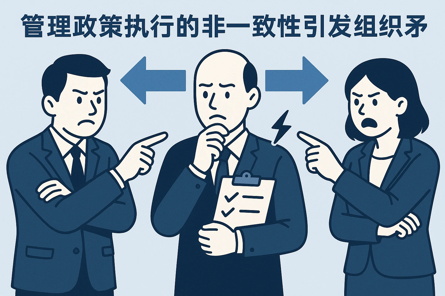 2. 管理政策执行的非一致性引发组织矛盾
