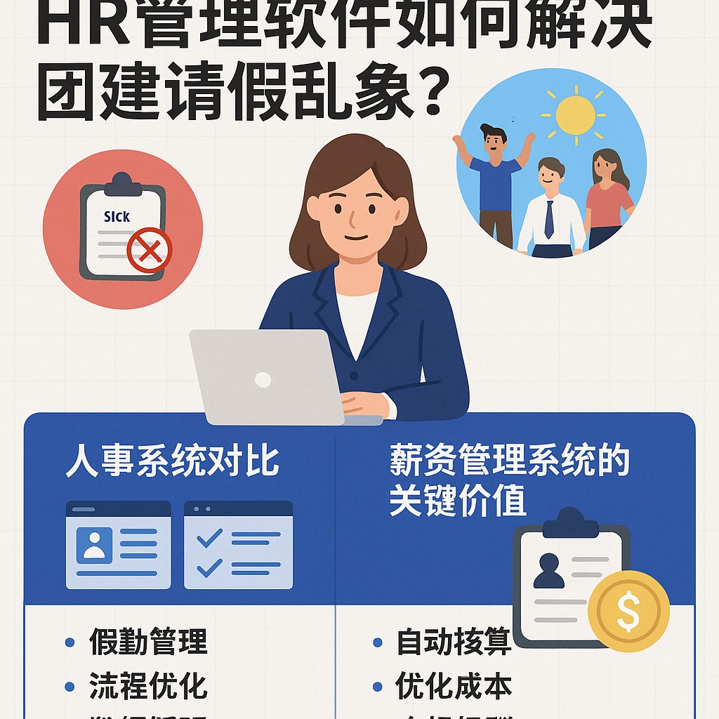 HR管理软件如何解决团建请假乱象？人事系统对比与薪资管理系统的关键价值
