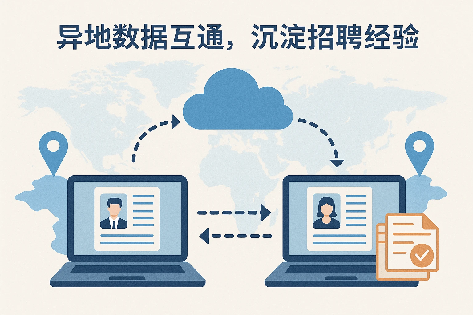异地数据互通，沉淀招聘经验