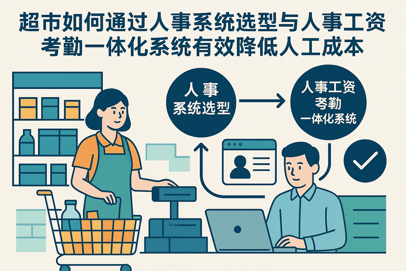 超市如何通过人事系统选型与人事工资考勤一体化系统有效降低人工成本