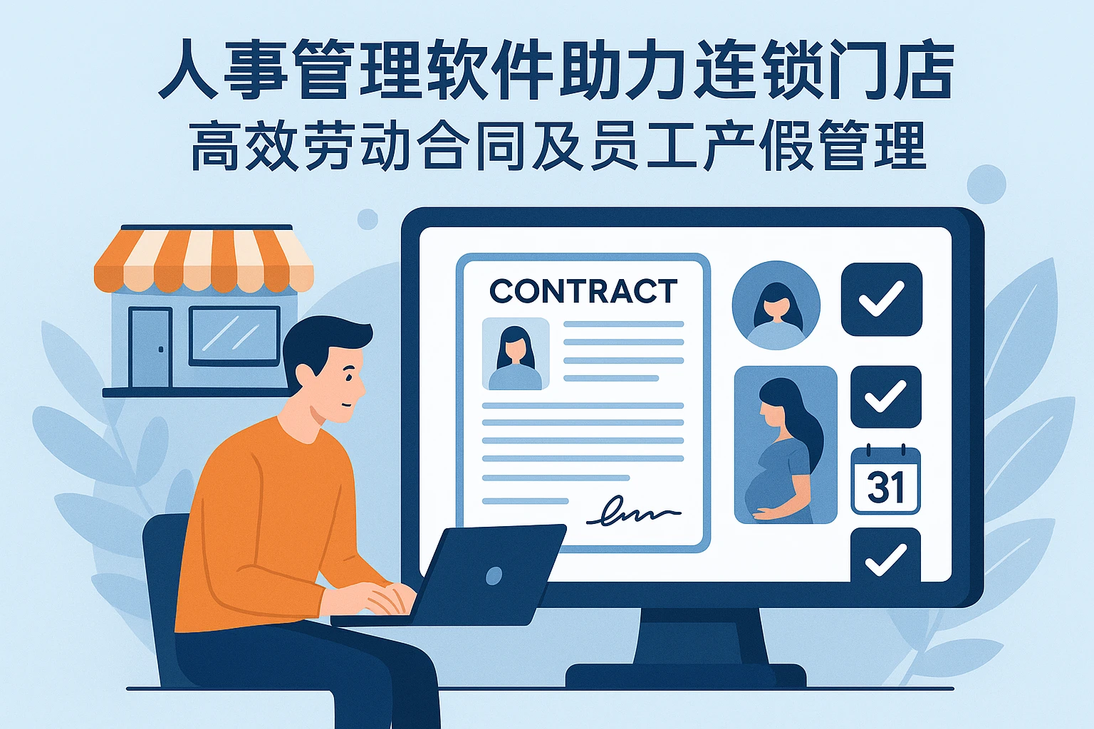 人事管理软件助力连锁门店高效劳动合同及员工产假管理