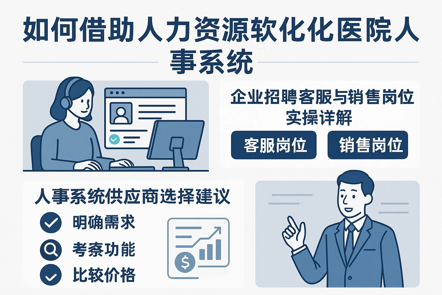 如何借助人力资源软件优化医院人事系统——企业招聘客服与销售岗位实操详解及人事系统供应商选择建议