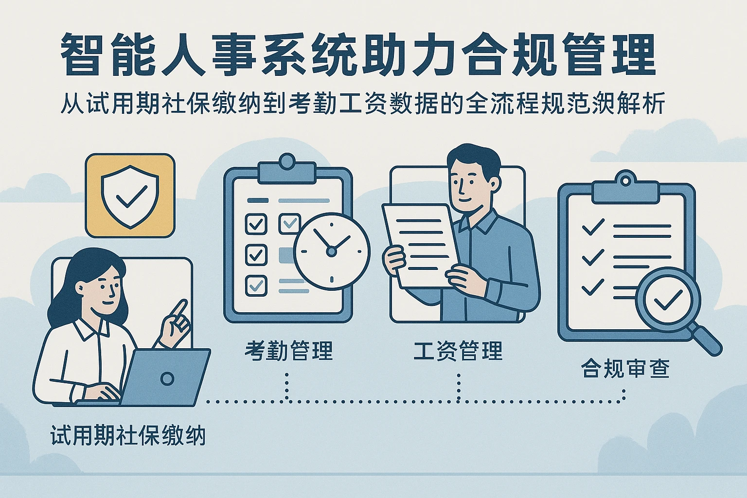 智能人事系统助力合规管理：从试用期社保缴纳到考勤工资数据的全流程规范解析
