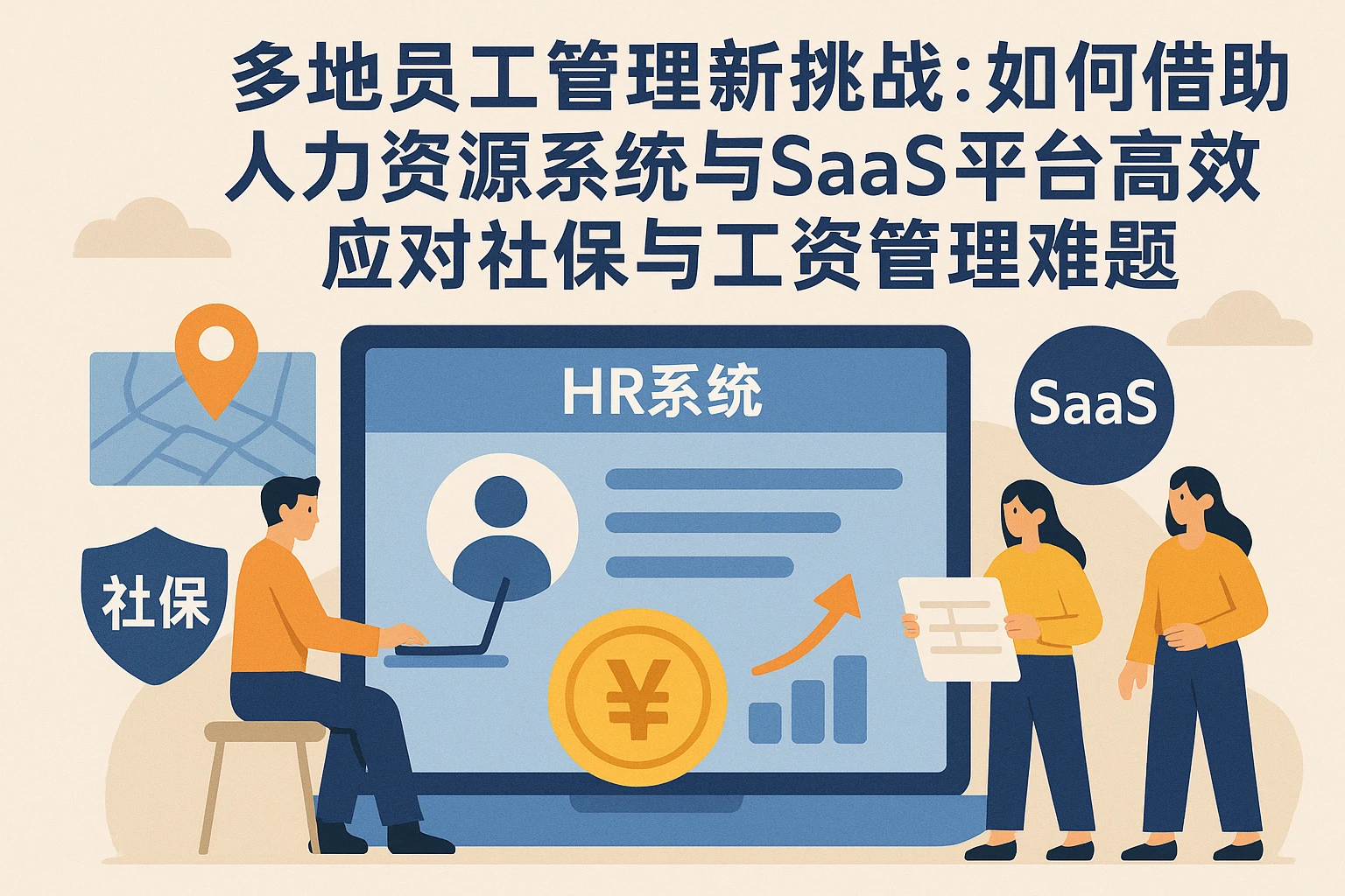 多地员工管理新挑战：如何借助人力资源系统与SaaS平台高效应对社保与工资管理难题