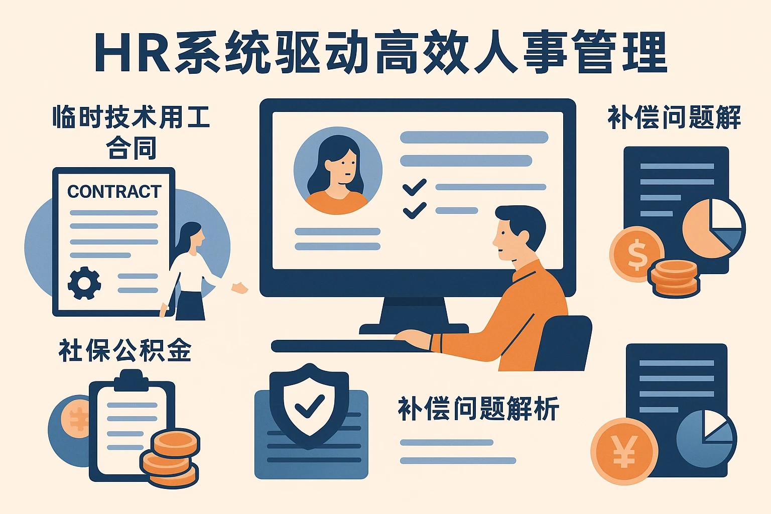 HR系统驱动高效人事管理：临时技术用工合同、社保公积金及补偿问题解析