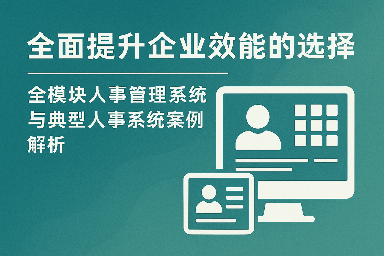 全面提升企业效能的选择——全模块人事管理系统与典型人事系统案例解析
