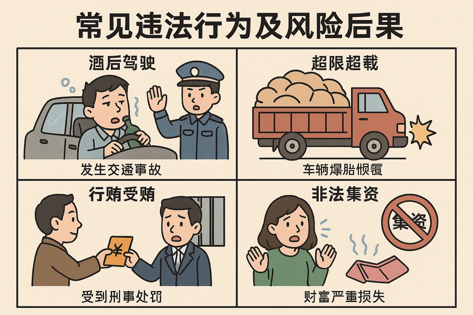 常见违法行为及风险后果