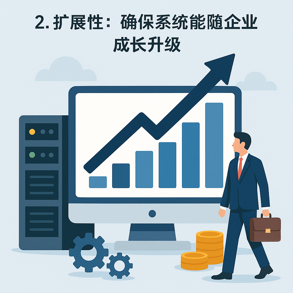 2. 扩展性：确保系统能随企业成长升级