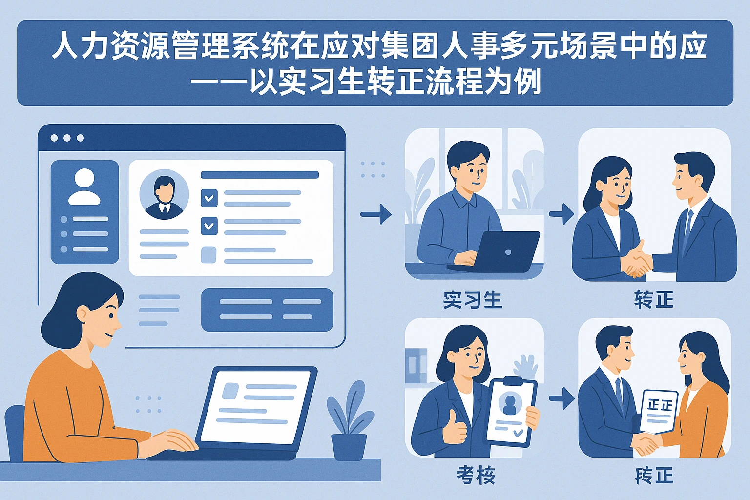 人力资源管理系统在应对集团人事多元场景中的应用——以实习生转正流程为例