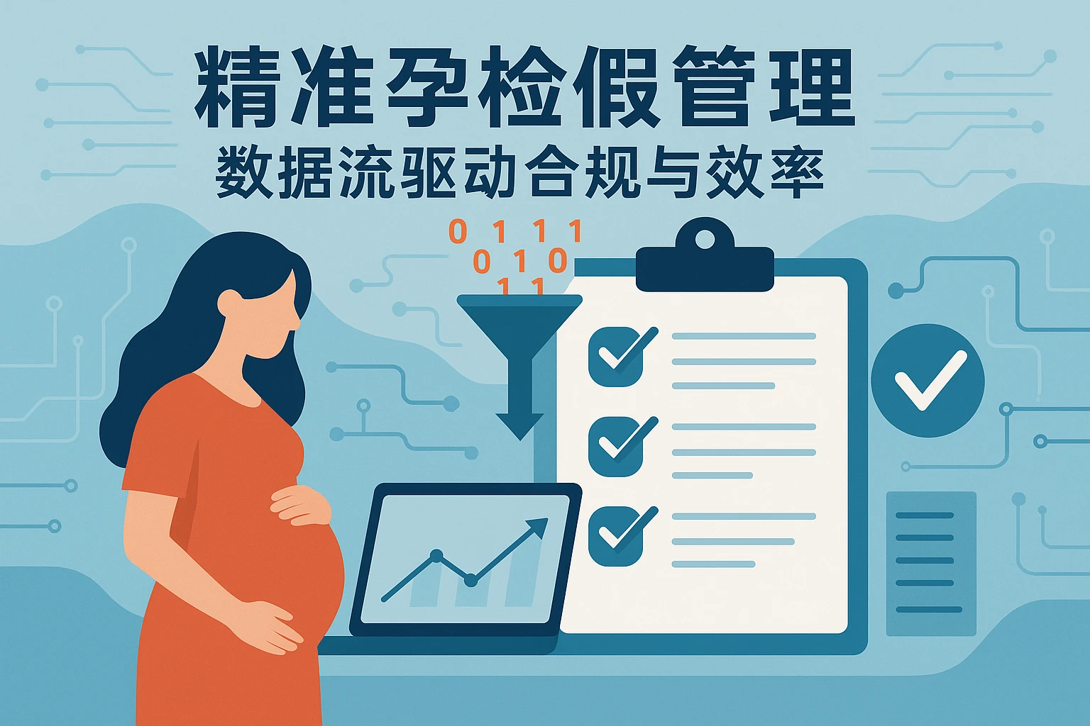 精准孕检假管理：数据流驱动合规与效率