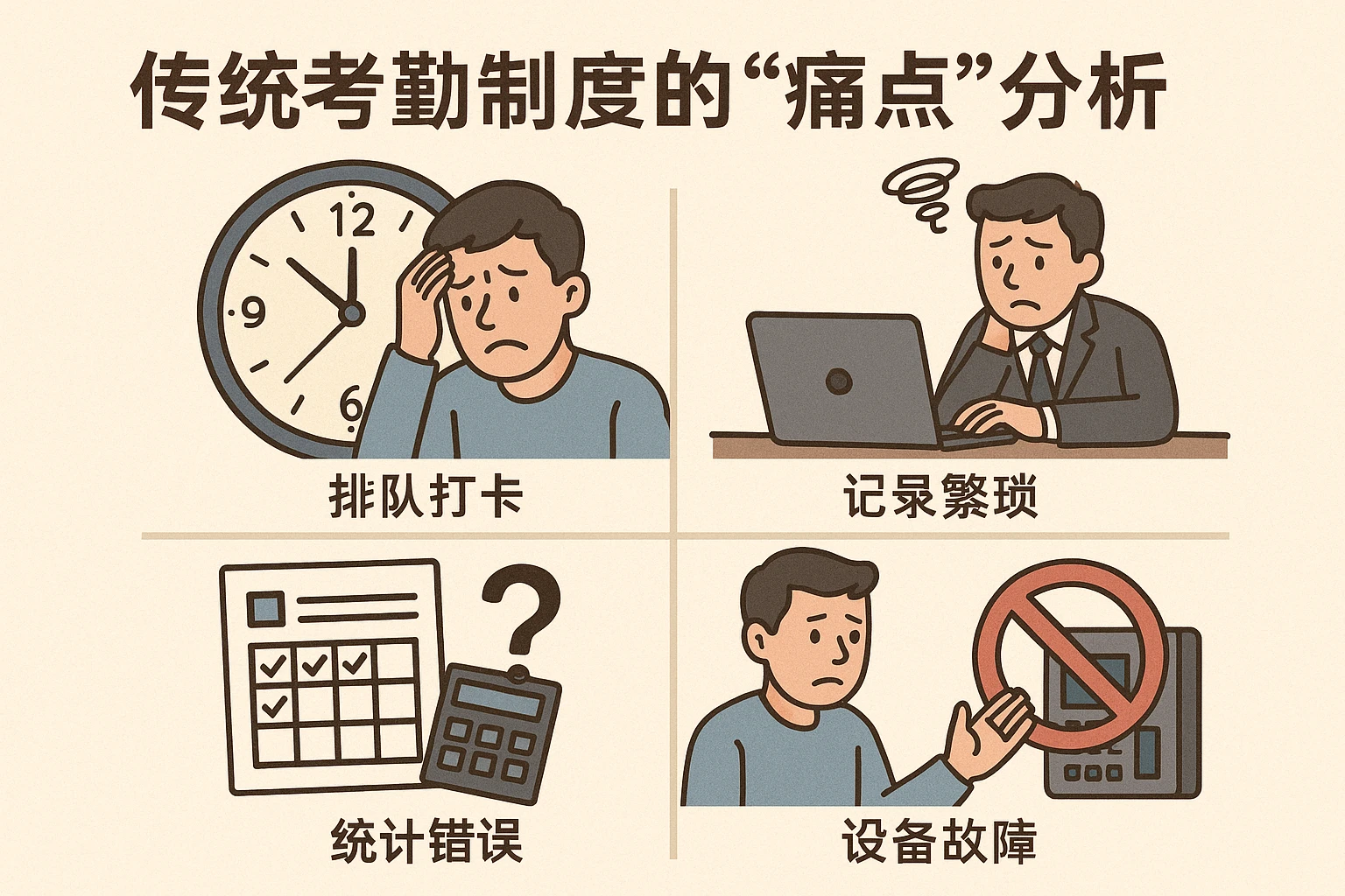 传统考勤制度的“痛点”分析