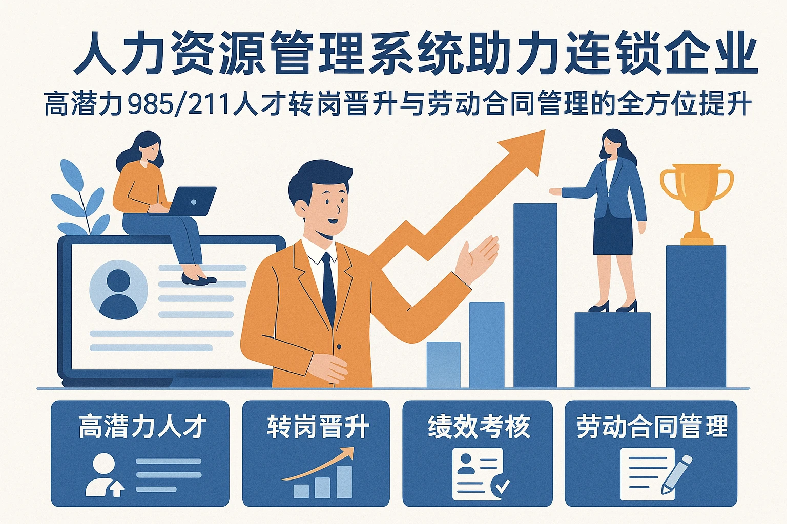 人力资源管理系统助力连锁企业——高潜力985/211人才转岗晋升与劳动合同管理的全方位提升