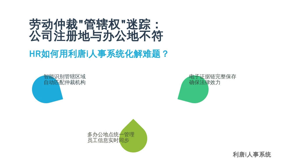 劳动仲裁“管辖权”迷踪:公司注册地与办公地不符,HR如何用利唐i人事系统化解难题?
